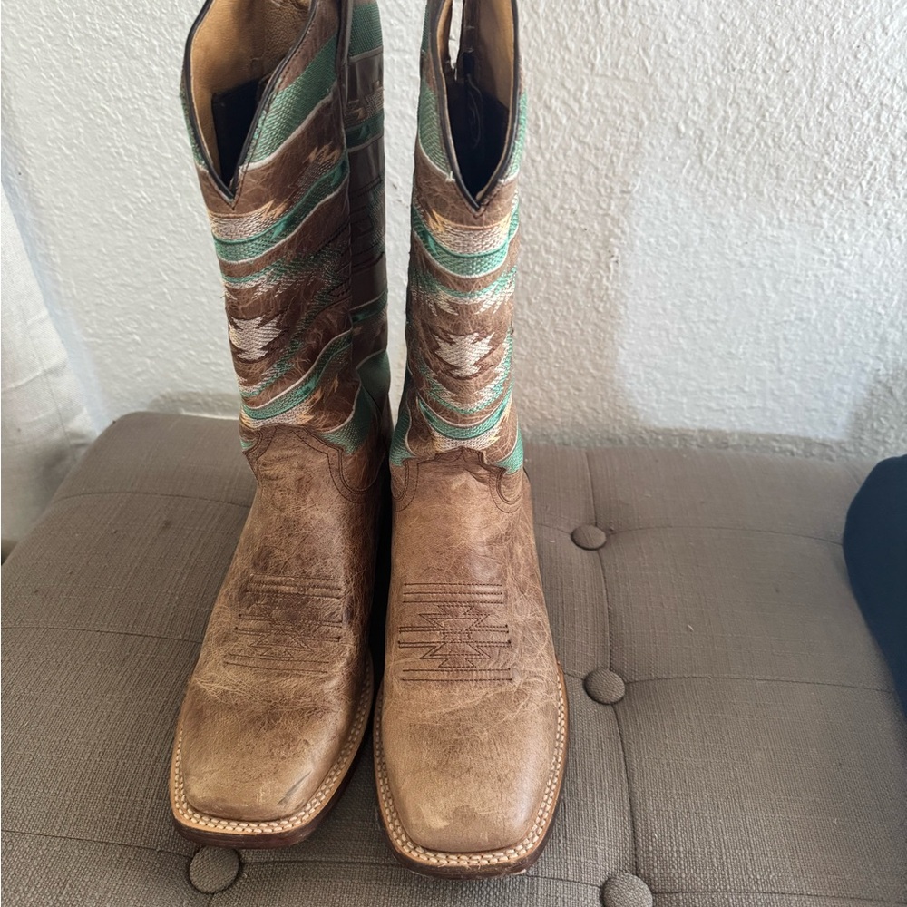 Roper Brown and Green Women's Boots